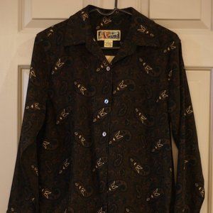 Size L La Cabana Suede Like Blouse